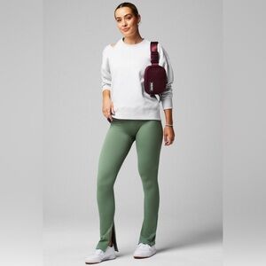 Fabletics Sage Green split flare leggings